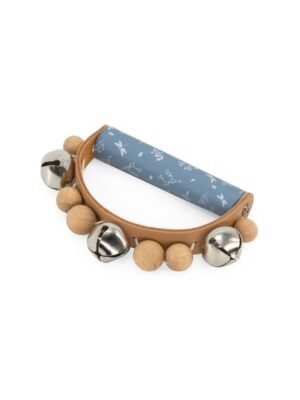 Hand Tamboerijn Label Label Hout Blue