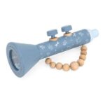 Trompet Label Label Hout Blue