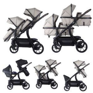 Kinderwagen Novi Baby® Pacific Premium Duo Solid Sand