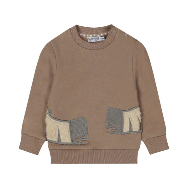 Sweater Dirkje Safari Friends Faded Brown - Afbeelding 1