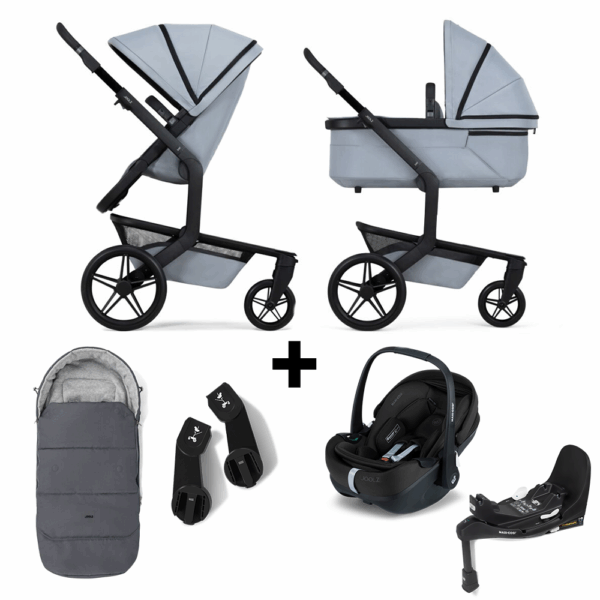 Kinderwagen Joolz Day5 Lunar Grey Special Edition + Autostoel Joolz x Maxi-Cosi, Slide Tech Base&Accessoires - Afbeelding 1