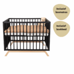 Set | Box Colorfull Home Donna Zwart Incl. Boxmatras en Boxkleed