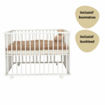 Set | Box Colorfull Home Inklapbaar Hugo Basic Beuken White Incl. Boxmatras en Boxkleed