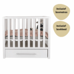 Set | Box Colorfull Home Patryk met Lade White Incl. Boxmatras en Boxkleed