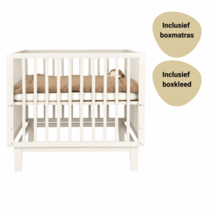 Set | Box Novi at Home® Olivia White Incl. Boxmatras en Boxkleed