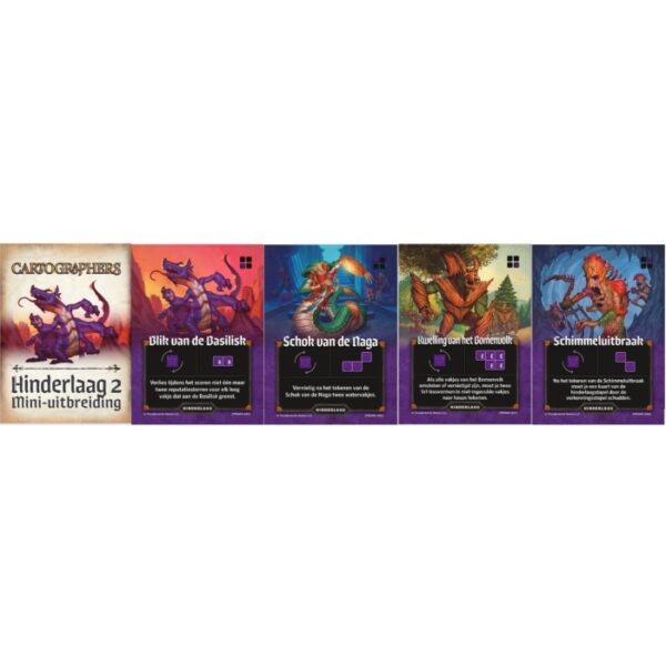 Cartographers: Hinderlaag 2 Mini-uitbreiding (NL) - Intrafin Games Partyspel - Afbeelding 1