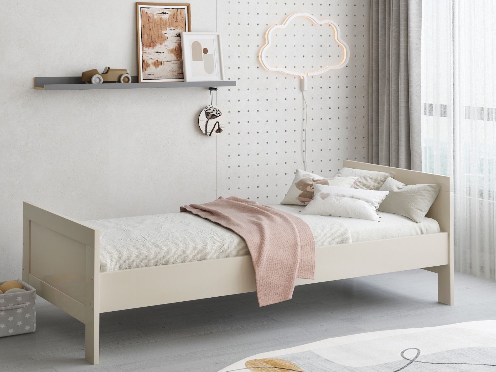 Kinderbed Born Lucky Belmond 90x200 Clay Kinderbed Born Lucky Belmond 90x200 Clay - Afbeelding 1