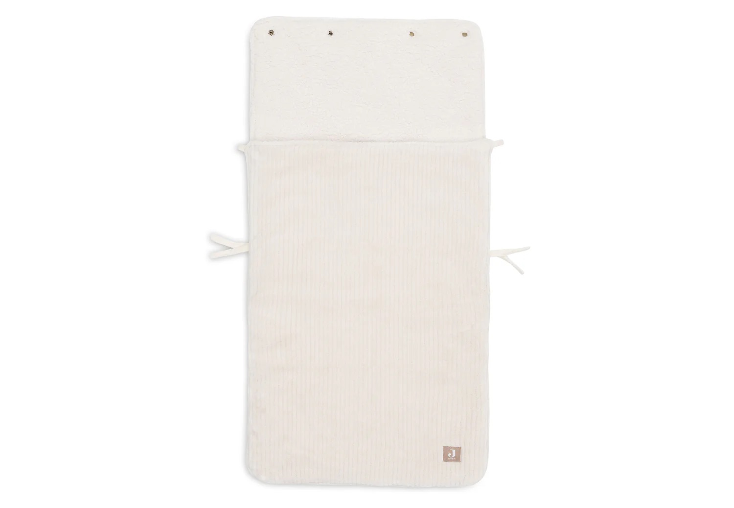 Voetenzak Autostoel Jollein Cloudy Rib Oatmeal Voetenzak Autostoel Jollein Cloudy Rib Oatmeal - Afbeelding 1