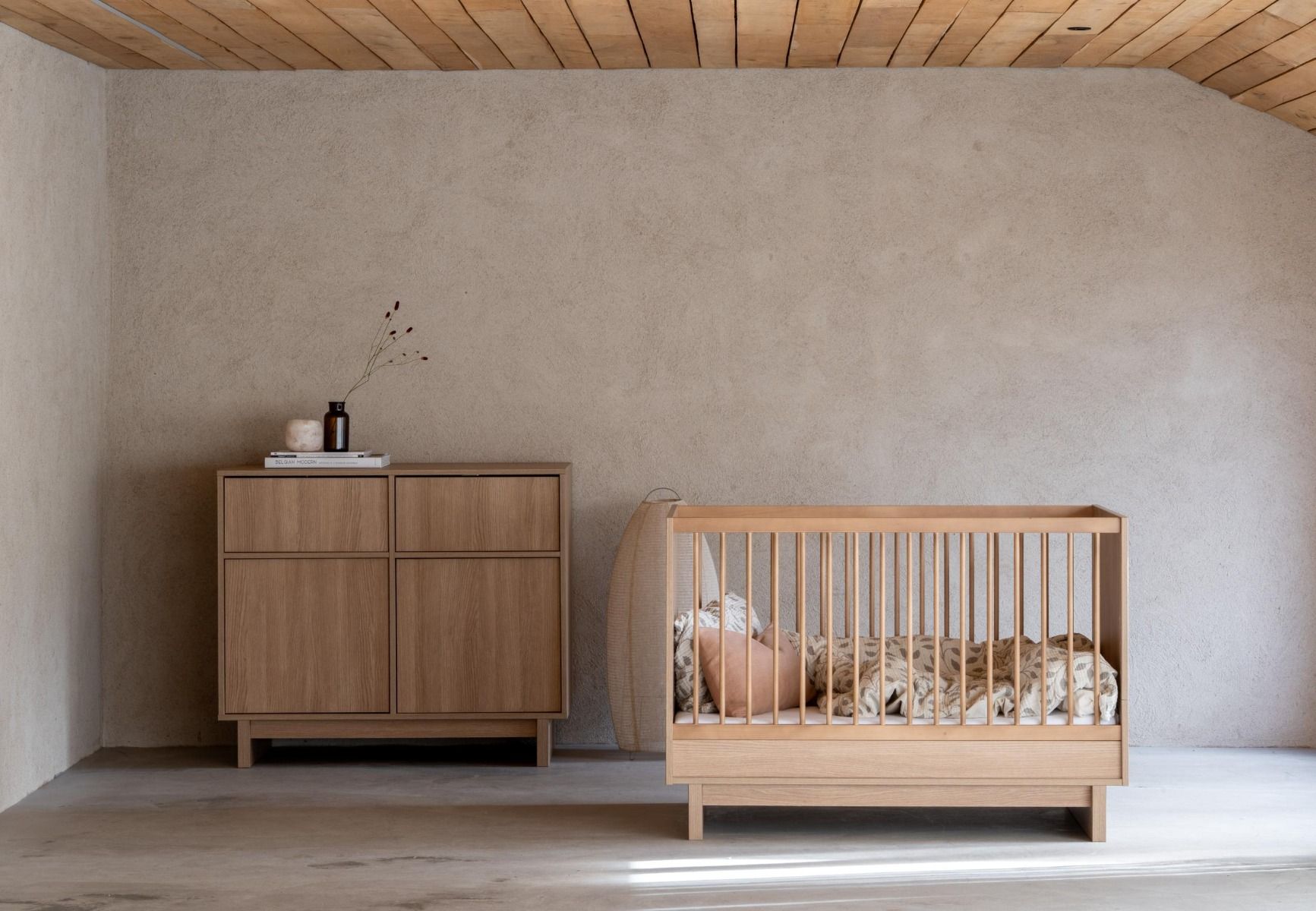 Babykamer Quax Kyo Honey Ash 70x120 (Ledikant + Commode) - Afbeelding 1