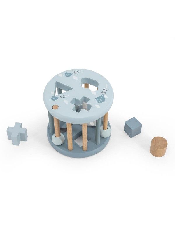 Rollende Vormenstoof Label Label Hout Blue Rollende Vormenstoof Label Label Hout Blue - Afbeelding 1