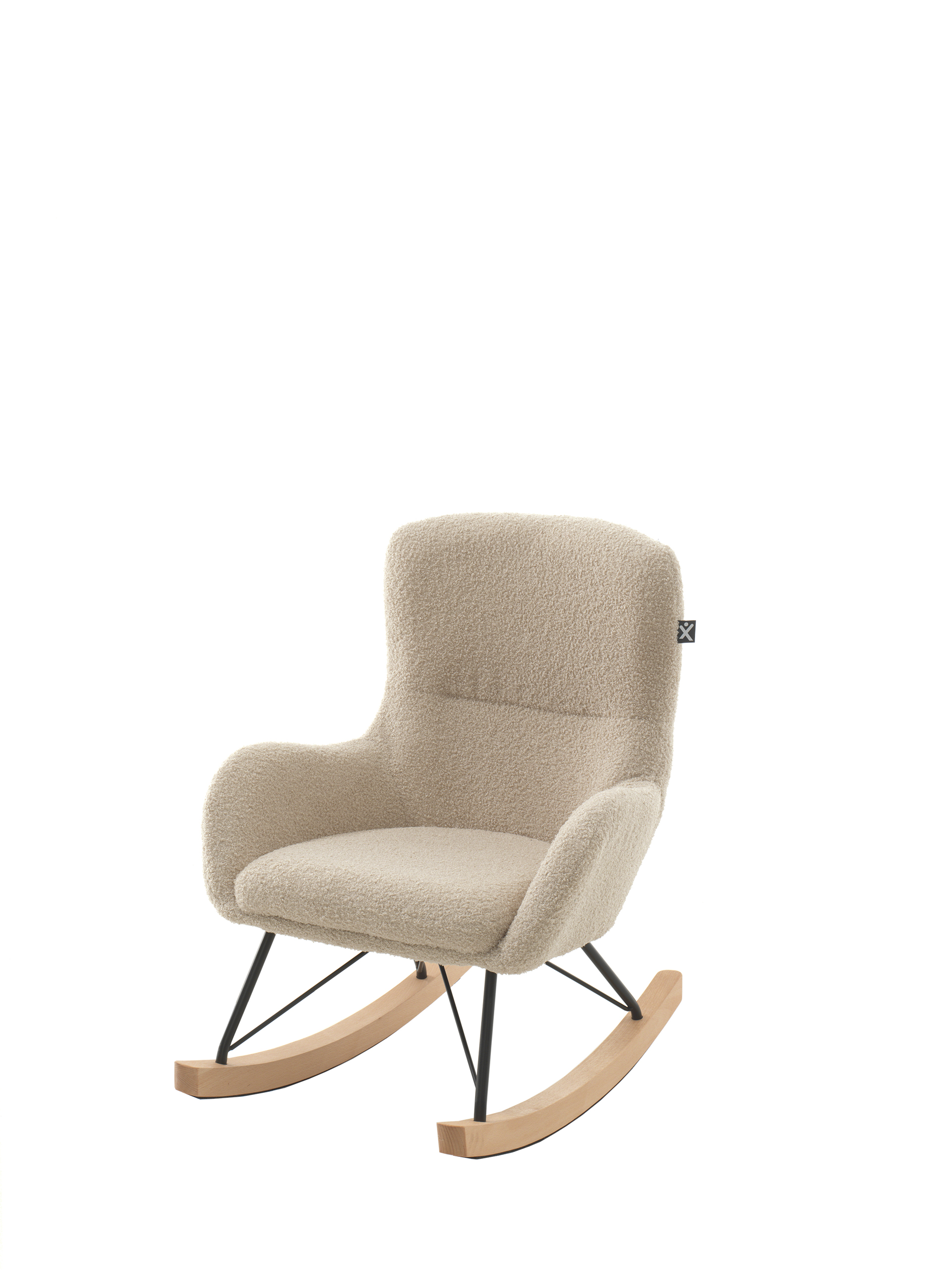 Schommelstoel Jaxx Rocky Mini Boucle Beige Schommelstoel Jaxx Rocky Mini Boucle Beige - Afbeelding 1