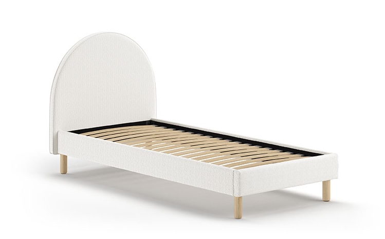 Kinderbed Moon 90x200 Bouclé Wit Kinderbed Moon 90x200 Bouclé Wit - Afbeelding 1