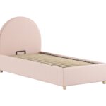 Kinderbed Moon Met Opbergruimte 90x200 Bouclé Roze