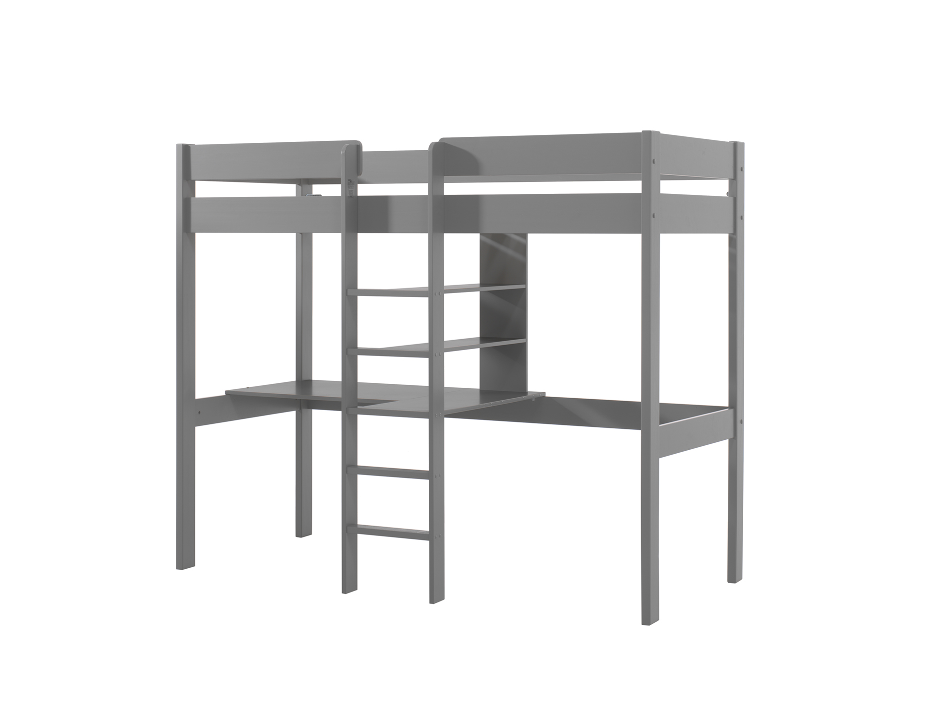 Hoogslaper Pino 90x200 met Bureau Grijs Hoogslaper Pino 90x200 met Bureau Grijs - Afbeelding 1