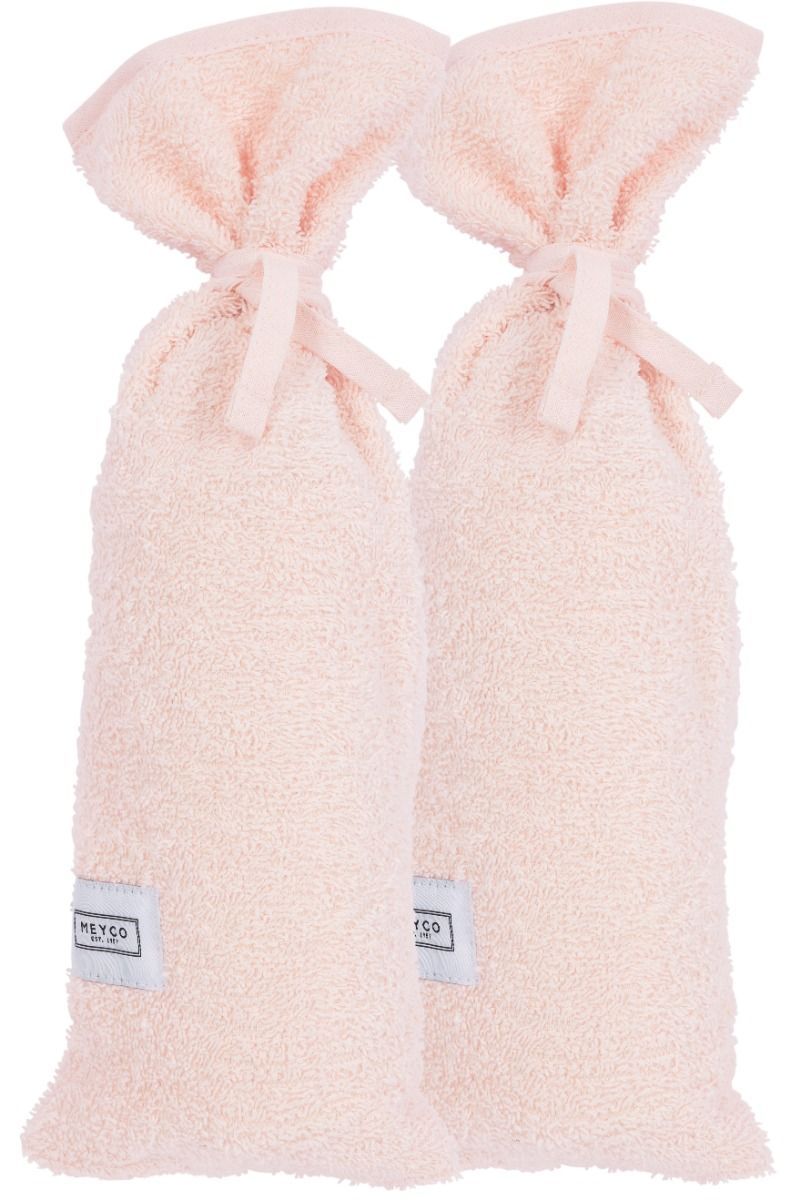 Kruikenzak Meyco Basic Badstof Soft Pink 2-pack