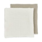 Luier Meyco Pre Washed Kant Offwhite/Sand 2-pack