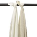 Swaddle Doek Meyco Pre Washed Kant Natural/Soft Sand 2-pack