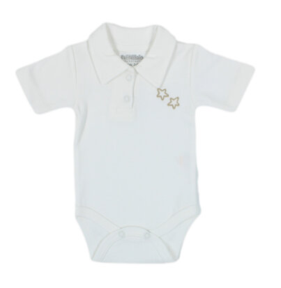 Romper Petit Villain Polo Star Ecru Romper Petit Villain Polo Star Ecru - Afbeelding 1