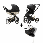 Kinderwagen Adamex Quantum Gold Star + Autostoel Joy Pro Glide 360° + Base + Adapterset