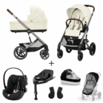 Kinderwagen Cybex Balios S Lux Seashell Beige/Light Beige + Autostoel Cloud G I-Size Plus&Base + Accessoires
