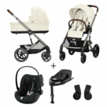 Kinderwagen Cybex Balios S Lux Seashell Beige/Light Beige + Autostoel Cloud G I-Size Plus&Base
