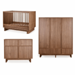 Babykamer Quax Kyo Walnut 70x120 met 3-deurs kast