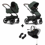 Kinderwagen Joolz Geo³ Forest Green + Autostoel Joy Pro Glide 360°&Base&Adapterset