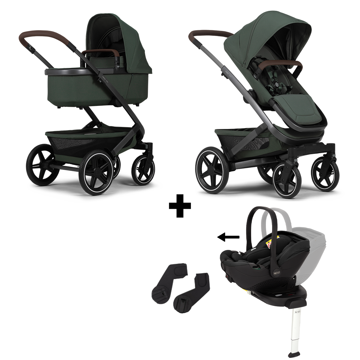 Kinderwagen Joolz Geo³ Forest Green + Autostoel Joy Pro Glide 360°&Base&Adapterset Kinderwagen Joolz Geo³ Forest Green + Autostoel Joy Pro Glide 360°&Base&Adapterset - Afbeelding 1