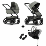 Kinderwagen Joolz Geo³ Sage Green + Autostoel Joy Pro Glide 360° I-Size&Base&Adapterset