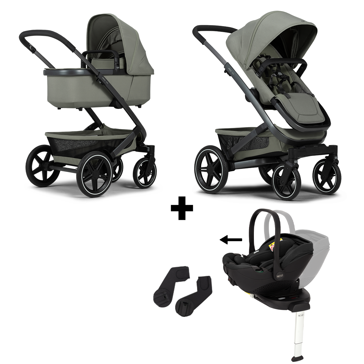 Kinderwagen Joolz Geo³ Sage Green + Autostoel Joy Pro Glide 360° I-Size&Base&Adapterset Kinderwagen Joolz Geo³ Sage Green + Autostoel Joy Pro Glide 360° I-Size&Base&Adapterset - Afbeelding 1