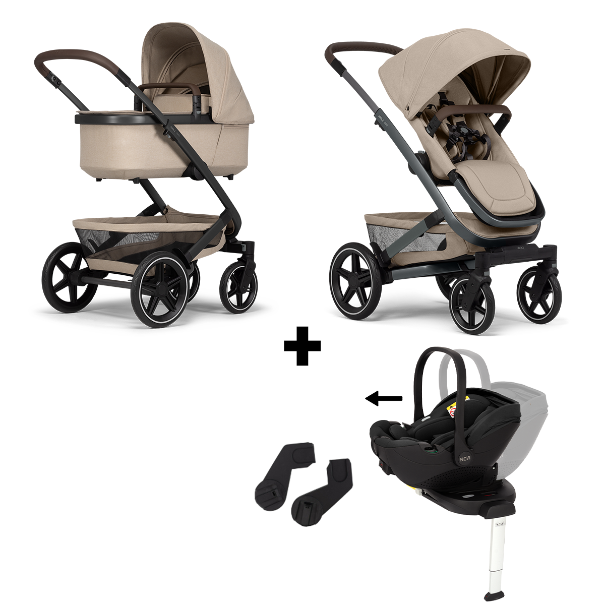 Kinderwagen Joolz Geo³ Sandy Taupe + Autostoel Joy Pro Glide 360°&Base&Adapterset Kinderwagen Joolz Geo³ Sandy Taupe + Autostoel Joy Pro Glide 360°&Base&Adapterset - Afbeelding 1