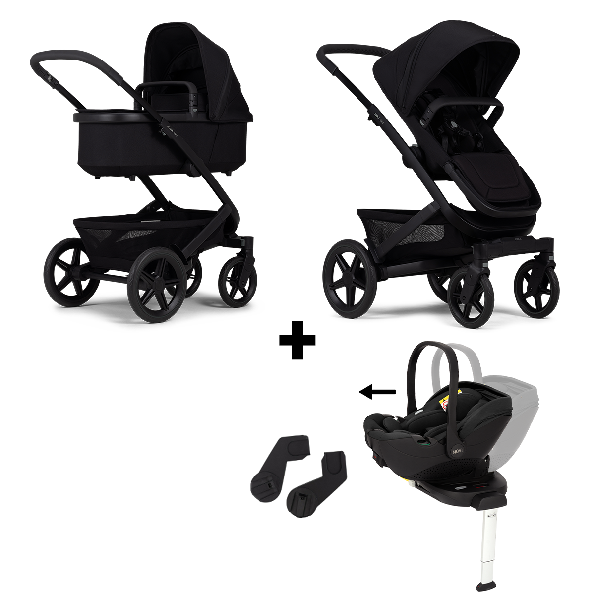Kinderwagen Joolz Geo³ Space Black + Autostoel Joy Pro Glide 360° All Black&Base&Adapterset Kinderwagen Joolz Geo³ Space Black + Autostoel Joy Pro Glide 360° All Black&Base&Adapterset - Afbeelding 1