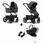 Kinderwagen Joolz Geo³ Stone Grey + Autostoel Joy Pro Glide 360°&Base&Adapterset