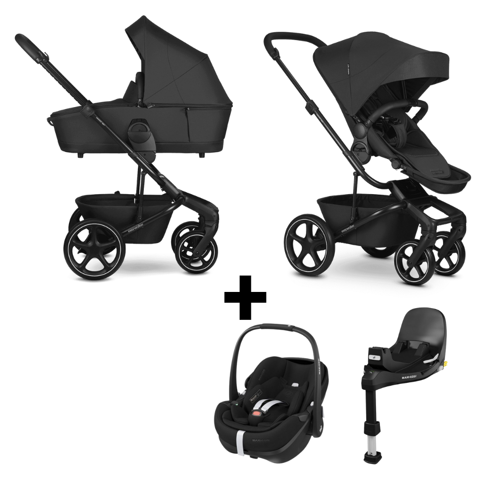Kinderwagen Easywalker Harvey NXT Eclipse Black + Autostoel Pebble 360° Pro2 en Base Slide Tech Kinderwagen Easywalker Harvey NXT Eclipse Black + Autostoel Pebble 360° Pro2 en Base Slide Tech - Afbeelding 1