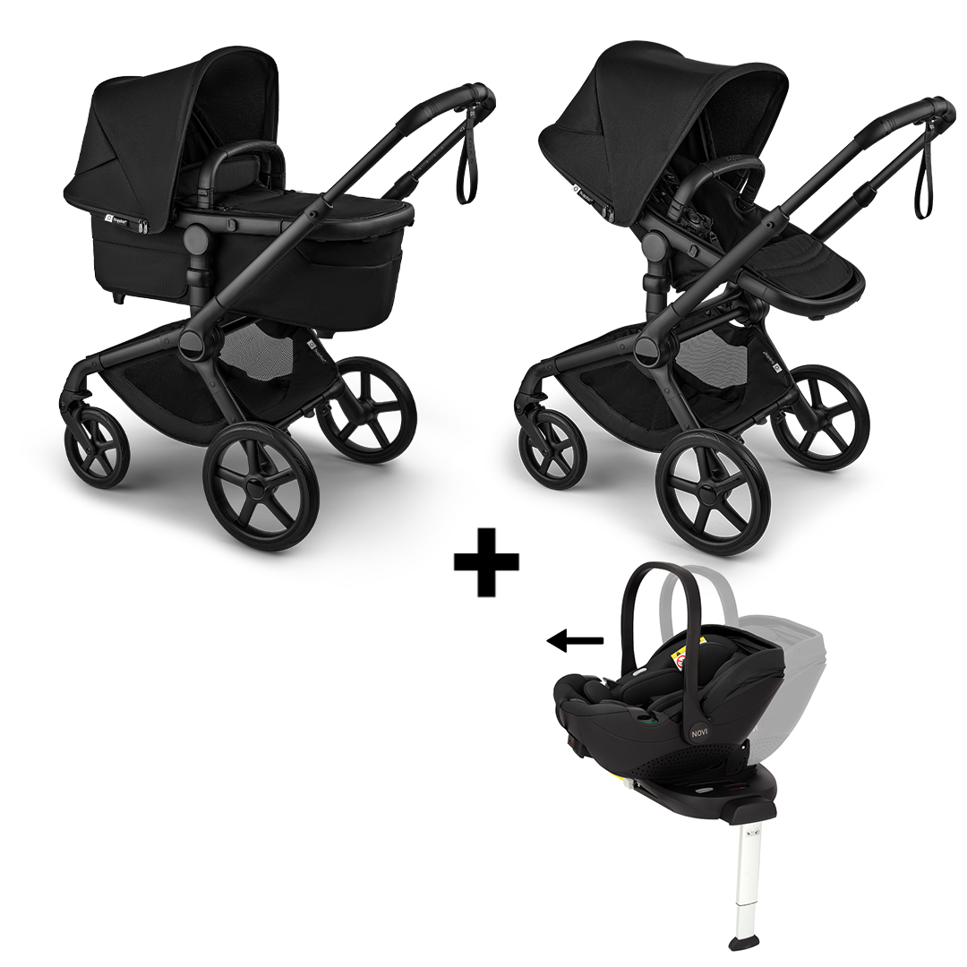 Kinderwagen Bugaboo Fox5 Renew Compleet Black/Heritage Black met Autostoel Joy Glide 360°&Base Kinderwagen Bugaboo Fox5 Renew Compleet Black/Heritage Black met Autostoel Joy Glide 360°&Base - Afbeelding 1