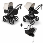 Kinderwagen Bugaboo Fox5 Renew Compleet Black/Misty White met Autostoel Joy Glide 360°&Base