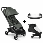 Buggy Bugaboo Butterfly 2 Complete Black/Forest Green Met Veiligheidsbeugel En Regenhoes