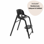 Set | Kinderstoel Bugaboo Giraffe Black met Newbornset&Babyset + Eetblad