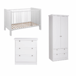 Babykamer Finori Landwood Wit 2-deurs met Commode 3-lades