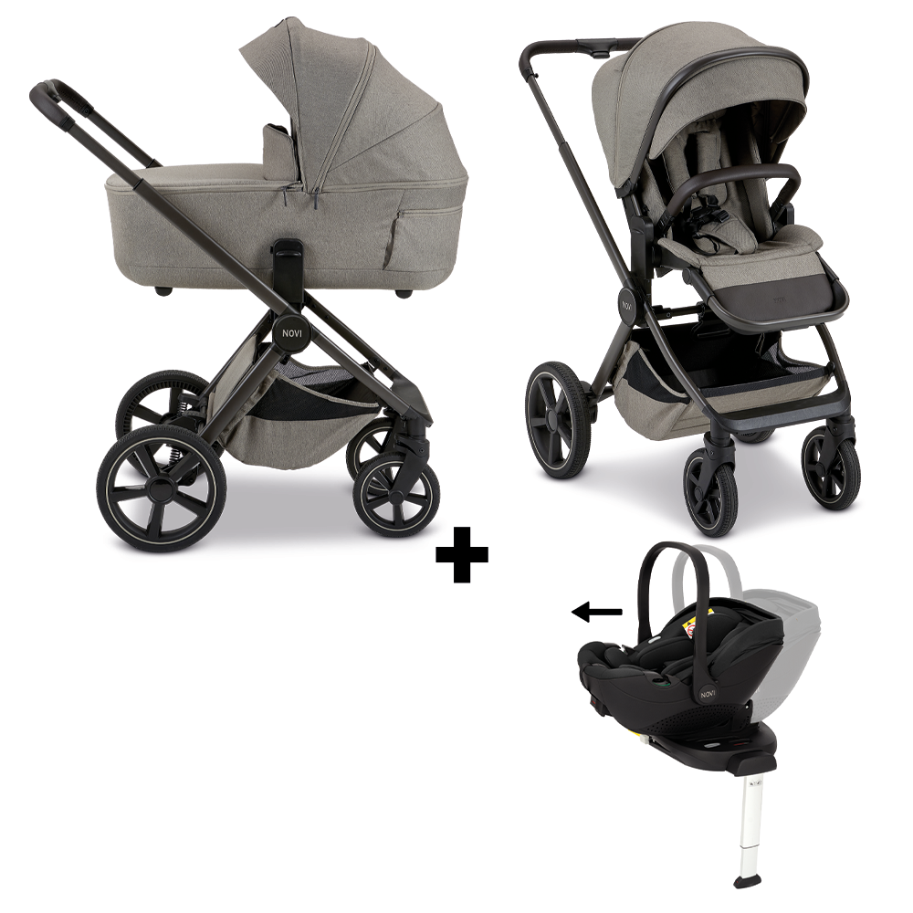 Kinderwagen Novi Baby Luna Premium Solid Hazel met Autostoel Joy Pro Glide 360º&Base Kinderwagen Novi Baby Luna Premium Solid Hazel met Autostoel Joy Pro Glide 360º&Base - Afbeelding 1