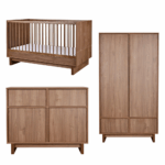 Babykamer Quax Kyo Walnut 70x140 met 2-deurs kast