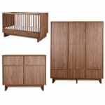 Babykamer Quax Kyo Walnut 70x140 met 3-deurs kast