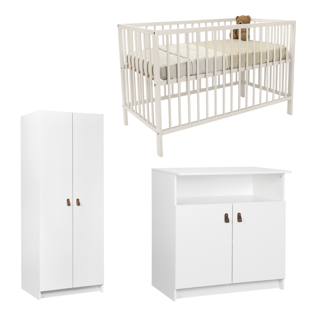 Babykamer Colorfull Home Jasper met Meegroeiledikant Luca V2 Pure White Babykamer Colorfull Home Jasper met Meegroeiledikant Luca V2 Pure White - Afbeelding 1