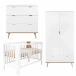 Babykamer Finori Göteberg 2-deurs kast + Ledikant Philou White