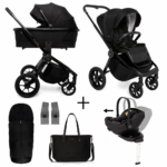 Kinderwagen Muuvo Quick SE2 2-in-1 Set Chronium Black + Autostoel Novi Baby® Joy Pro 360&Base&Adapterset