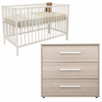 Babykamer Colorfull Home Noah met Meegroeiledikant Luca V2 Pure White (Commode + Ledikant)