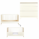 Babykamer Quax Tsughi Butter 70x140 (Meegroeiledikant + Commode)