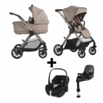 Kinderwagen Silver Cross Reef 2 Special Edition Frappe met Autostoel Pebble 360° Pro2 Twillic Black en Base Slide Tech