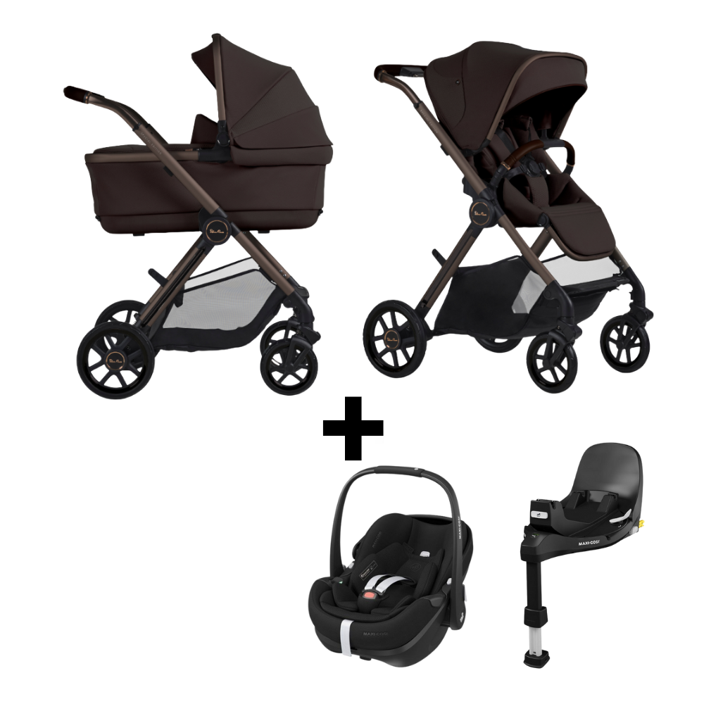 Kinderwagen Silver Cross Reef 2 Special Edition Ganache met Autostoel Pebble 360° Pro2 Twillic Black en Base Slide Tech Kinderwagen Silver Cross Reef 2 Special Edition Ganache met Autostoel Pebble 360° Pro2 Twillic Black en Base Slide Tech - Afbeelding 1