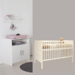 Babykamer Tess (Meegroeiledikant Dean White + Commode)